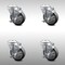 Service Caster 4 Inch SS Thermoplastic Rubber Wheel Swivel Bolt Hole Caster Set with Brake SCC SCC-SSBH20S414-TPRB-TLB-4 - alternate 1